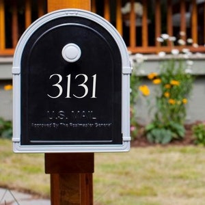 Address Numbers Mailbox Decal / Front Mailbox Numbers Decal / Mailbox Address Sticker Decal / Classic Mailbox Decal / Address Label Numbers image 1