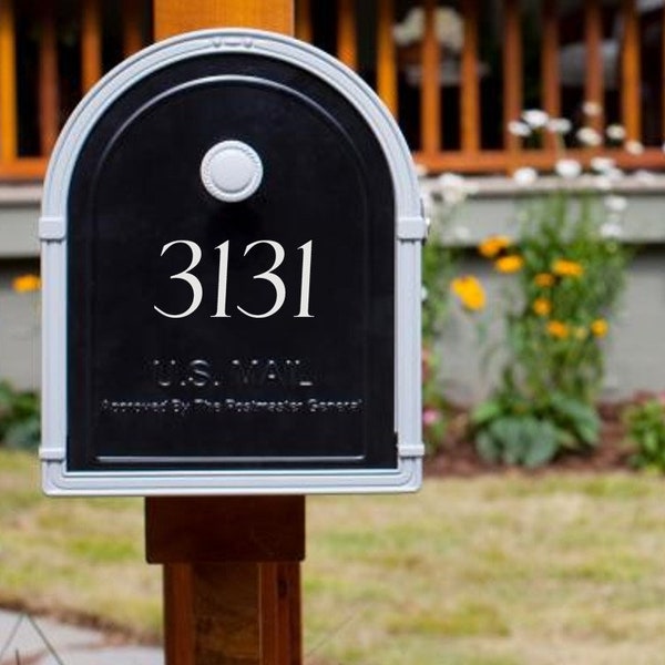 Address Numbers Mailbox Decal / Front Mailbox Numbers Decal / Mailbox Address Sticker Decal / Classic Mailbox Decal / Address Label Numbers