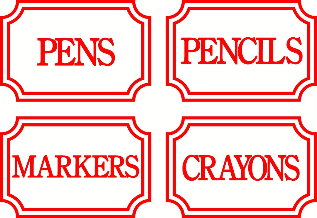 Teacher Label Decal Stickers / School Supply Labels / Classroom ...