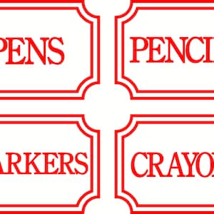 Teacher Label Decal Stickers / School Supply Labels / Classroom Organization Labels / Jar Label Stickers / Canister Labels  / Office Labels