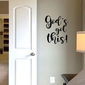 God&#39;s Got This Wall Decal/ Motivational Wall Words / Christian Wall Decal / Success Wall Transfer
