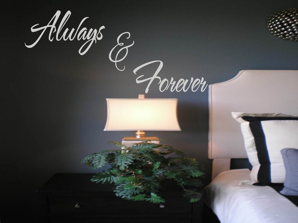 Always and Forever Wall Decal Quote Wall Decal Sticker - Etsy