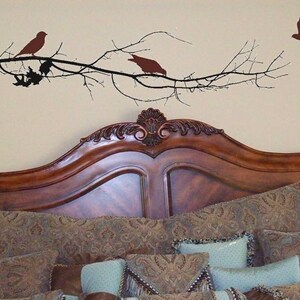 Tree Branch with 3 birdies wall decal /Nursery Room Decal / Child&#39;s Room Decal / Baby&#39;s Room Decal / Tree with Birds Decal