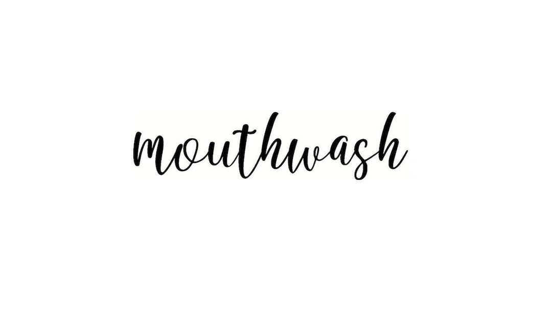 Mouthwash Decal / Mouthwash Label / Mouthwash Sticker / Bathroom Decor