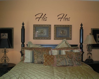 His  Hers Wall Decal/Sticker/Lettering/Transfer