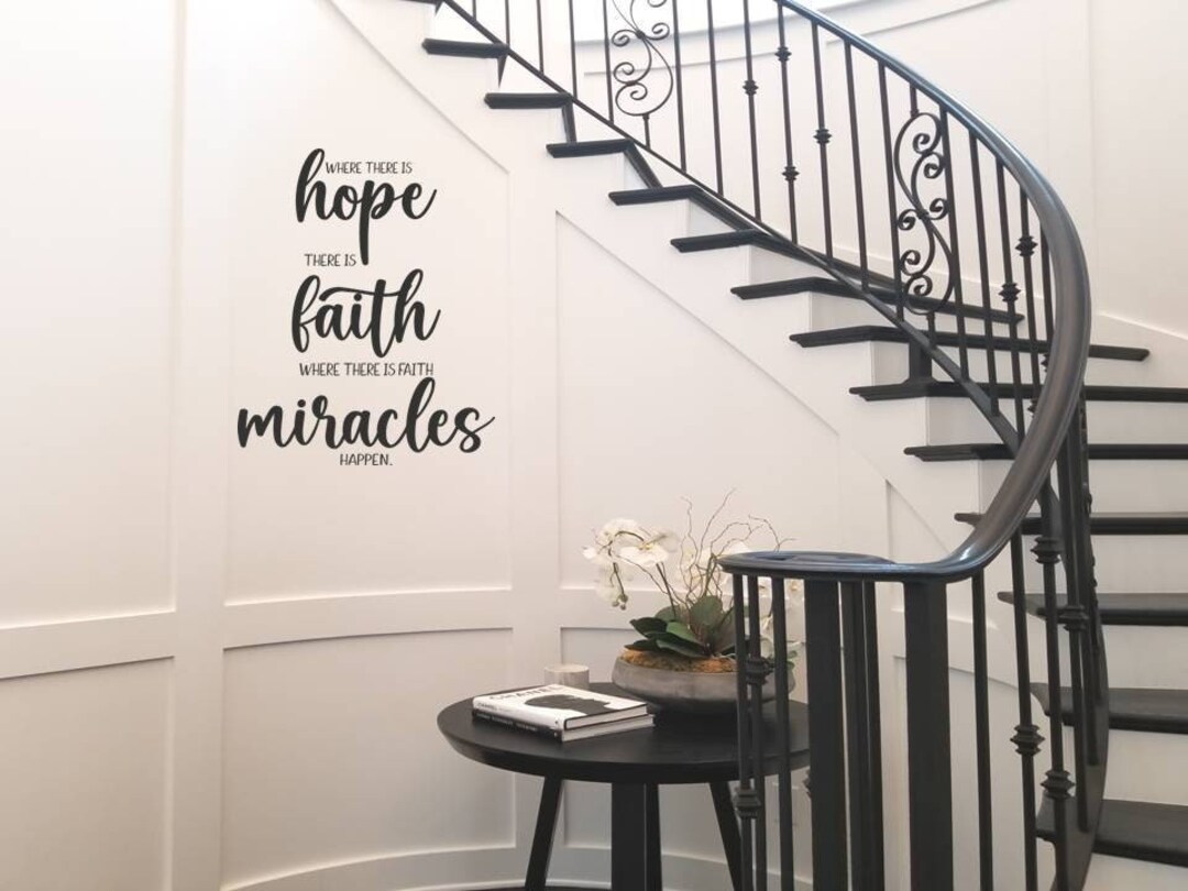 Hope Faith and Miracles Wall Decal / Inspirational Decal Sticker ...