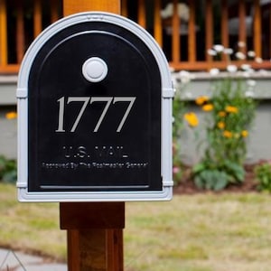 Address Numbers Mailbox Decal / Front Mailbox Numbers Decal / Mailbox Address Sticker Decal / Classic Mailbox Decal / Address Label Numbers image 2