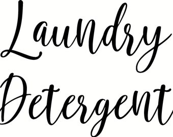 Laundry Detergent Label Decal / Laundry Room Decor / Laundry Label / Laundry Detergent Sticker / Laundry Room Organization Labels