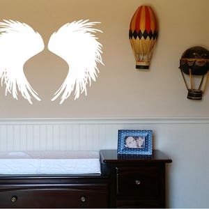 Angel Wings Wall Decal /Wings Graphic Vinyl Decal Sticker/Heaven&#39;s Wings Decal/Nursery Room Decal/Child&#39;s Room Wall Decal /Christian Decal