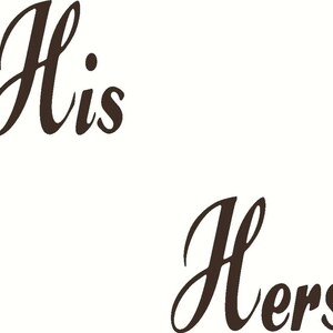 His Hers Wall Decal/sticker/lettering/transfer - Etsy