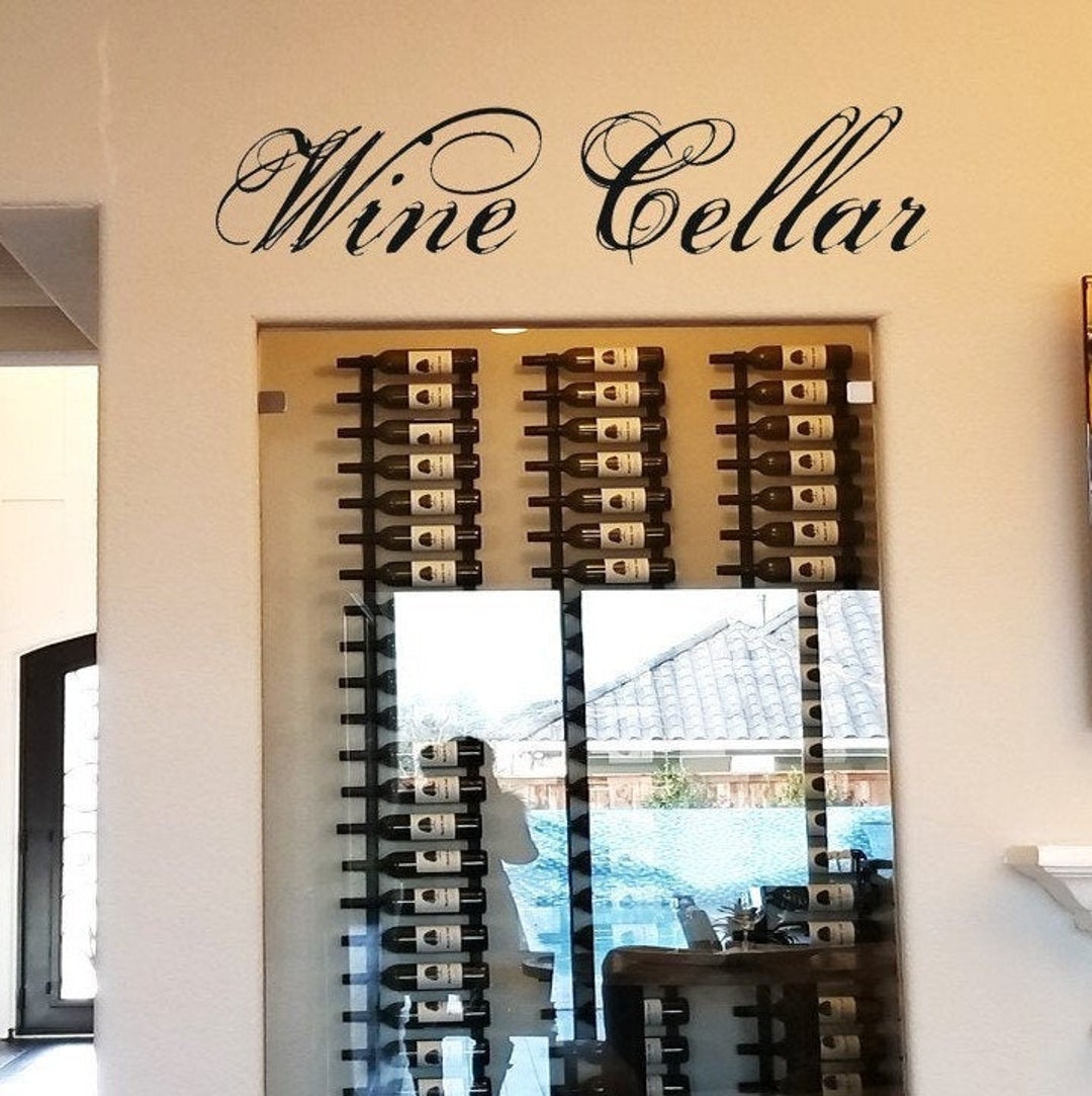 Wine Cellar Wall Decal / Wine Wall Decal / Wine Wall Words / Kitchen