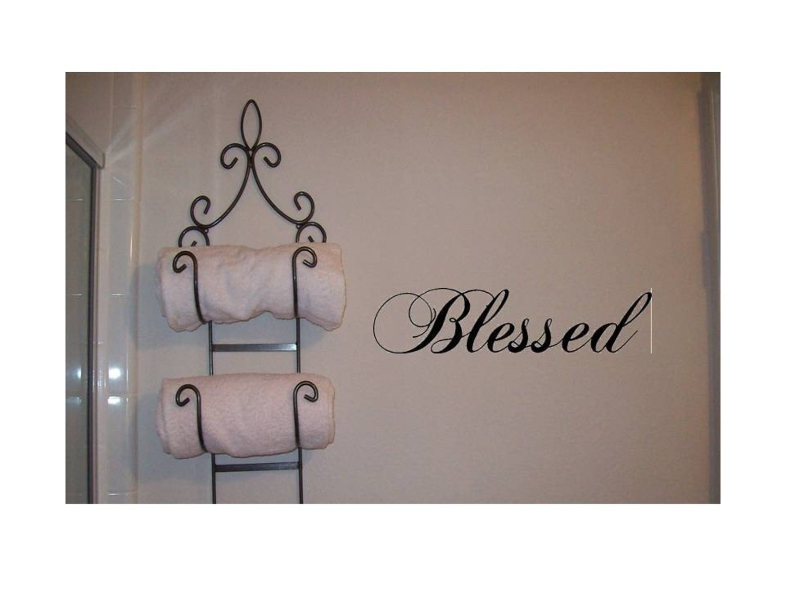 Wall Decal Blessed Wall Transfer Wall Tattoo Etsy