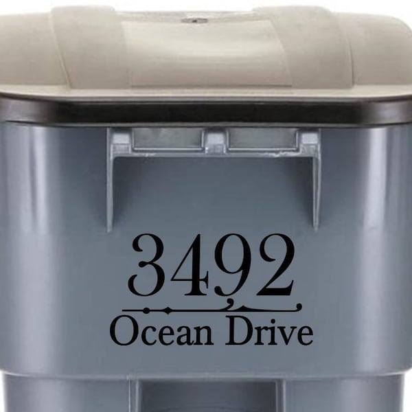 Personalized Trash Can Decal Etsy