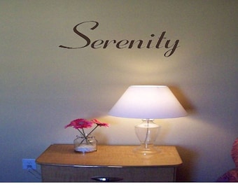 Serenity Wall Decal/Wall Lettering/Wall Sticker-Large Design