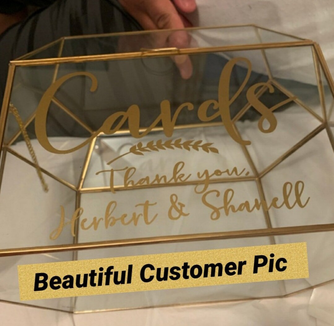 Wedding Card Box Decal / DIY Card Box Decal / DIY Wedding Sign Decal ...