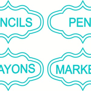 Teacher Label Decal Stickers / School Supply Labels / Classroom Organization Labels / Cubby Stickers / Canister Labels  / Office Labels