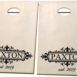 Wedding Cornhole Decals / Customized Name and Year / Personalized Name and Date / DIY Cornhole Decals for Boards / Decal for Cornhole Boards