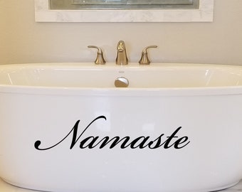 Namaste Wall Decal Quote, Yoga Wall Decal, Vinyl Wall Decal Namaste, Wall Art Stickers, Namaste Home Decor, Office Wall Art, Yoga Wall Art