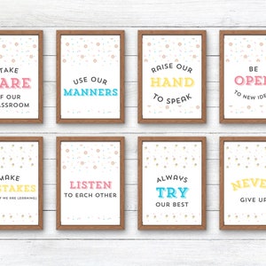 Classroom Rules Posters - Yummy Design - Printable