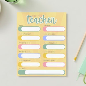 Meet the Teacher - 5 Pack - Printable