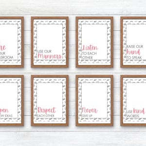 Classroom Rules Posters - Book Design - Printable