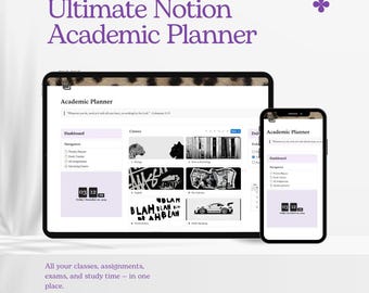 Student Academic Planner | Organizer for High School & College | Assignment, Exam, and Study Tracker | Made for You!