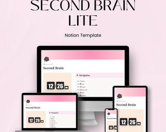 Second Brain Notion Template | All-in-One Productivity System for Students, Creators, or Anyone Looking For A Good New System