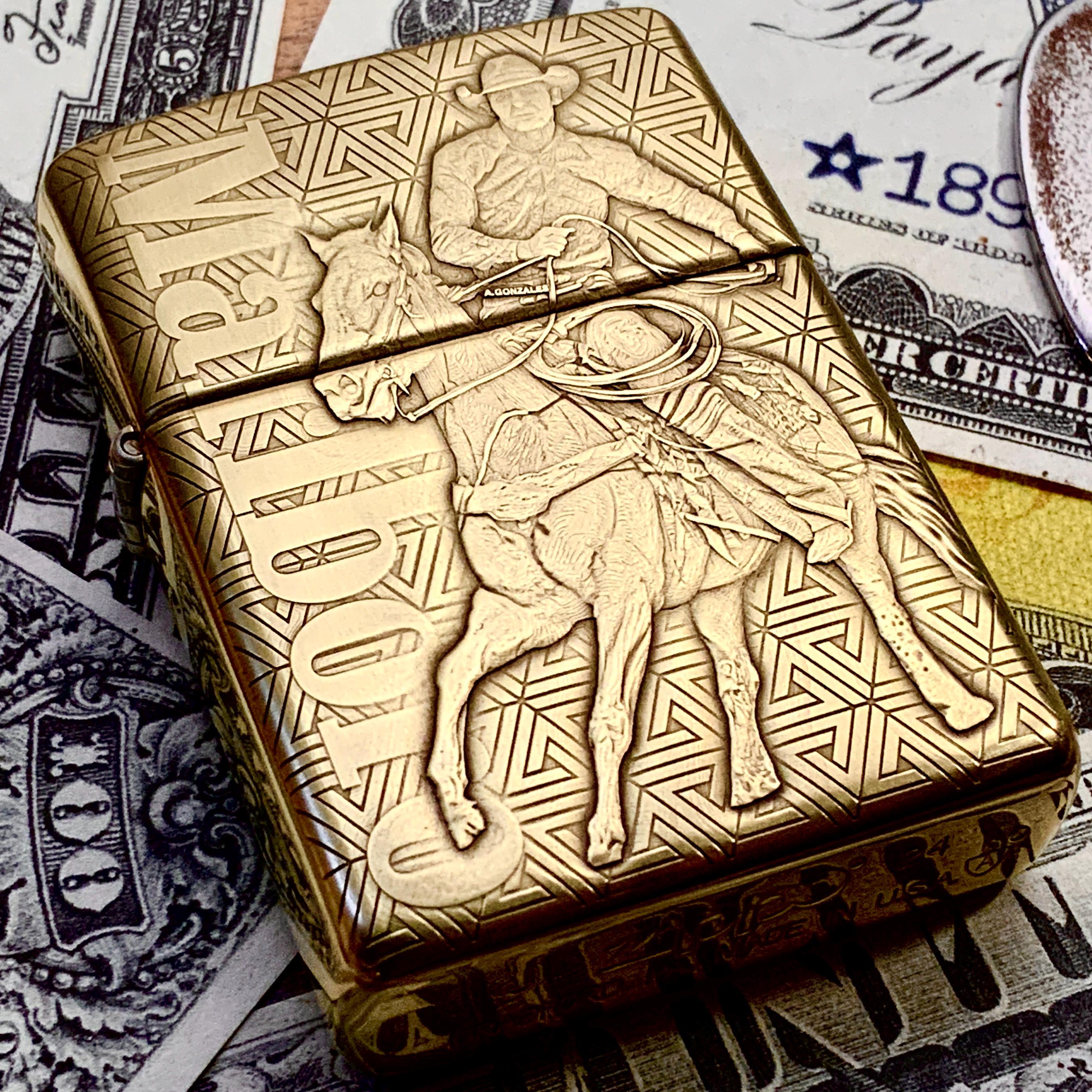 Marlboro Custom Solid Brass Armor Zippo Lighter – Made In USA