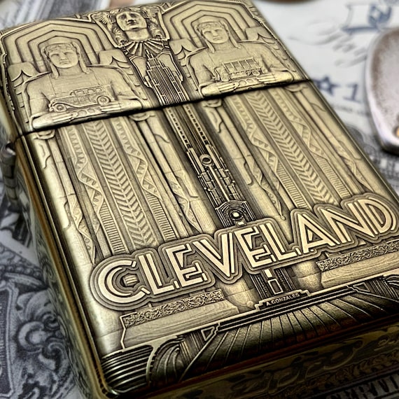 Zippo “guardians of Traffic” Engraved Cleveland Themed Brass Armor