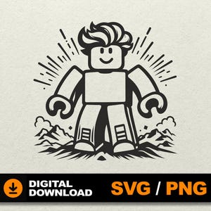 Roblox Svg, Roblox Clipart, Roblox Svg Bundle, Gaming Svg Files, Roblox Png, Roblox Boy Svg, Birthday Svg, Roblox Font, File for cnc Laser
