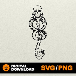 Dark Mark SVG, Death Eater svg, Wand SVG, HP svg, Witch and Wizard svg, Magic Wizard Svg, Wizard School, Fantasy wizard svg, Laser Cut, cdr