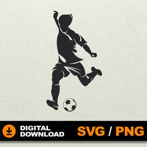 Soccer SVG, Football Player SVG, Football Bundle SVG, Soccer Clipart, Sport vsg, File for laser cut, cricut, silhouette, glowforge, dxf, png