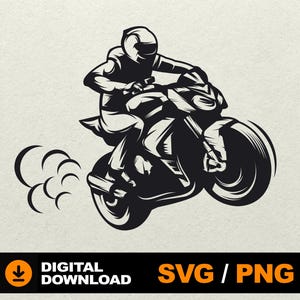 Motorcycle Svg Png | Motorbike Clipart | Biker svg | Motorsport Wall decor | Motor Bike Art | File for laser cut silhouette cricut glowforge
