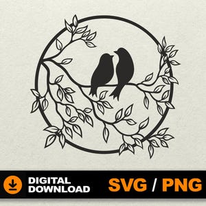 Bird wall decor laser cut svg dxf files sticker engraving silhouette template cnc cutting router digital vector instand download