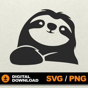 Sloth SVG, Sloth Clipart, Cute Sloth svg, Lazy Sloth SVG, Sloth sublimation, File for cnc, laser cut, silhouette cricut glowforge cdr dxf