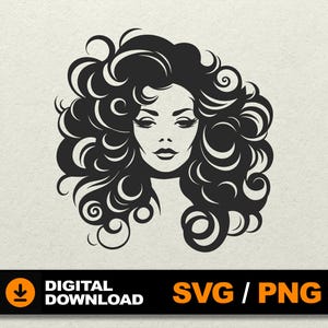 Woman Face SVG, Quirky Girl, Lady face SVG, Female silhouette, Cute Girl, Woman clipart, File for laser cut cnc silhouette cricut cdr png