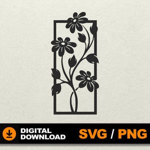 Flowers Decor, Flowers SVG, Metal Flowers, Flowers Vector, Housewarming Gift, Sunflower, File for laser cut cnc silhouette cricut glowforge