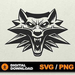 Witcher Svg, Witcher Vector, Witcher Logo svg, Witcher Vector Logo, Witcher Medallion Svg, File for cnc laser cut silhouette cricut cdr cdr