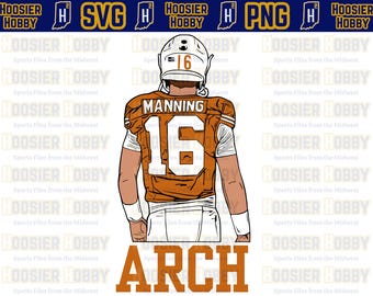 Arch Manning PNG Bundle | Instant Download for Cricut - Texas Football SVG - Texas Quarterback Design, College Football, Vector.