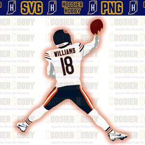 Caleb Williams PNG - Jumpman Design | Direct downloaden voor Cricut - Chicago Bears voetbal SVG, NFL quarterback, Bear Down, vectorafbeelding.