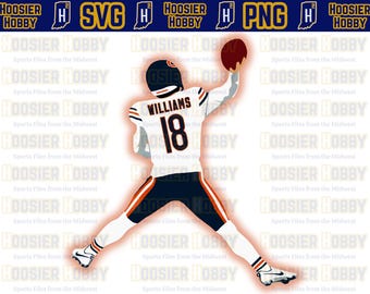 Caleb Williams PNG - Jumpman Design | Instant Download for Cricut - Chicago Bears Football SVG, NFL Quarterback, Bear Down, Vector Graphic.