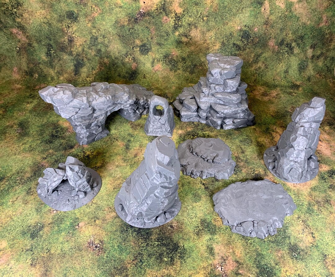 Large Rocks Bundle | Stone Landscape Set | Modular Cover | Tabletop ...