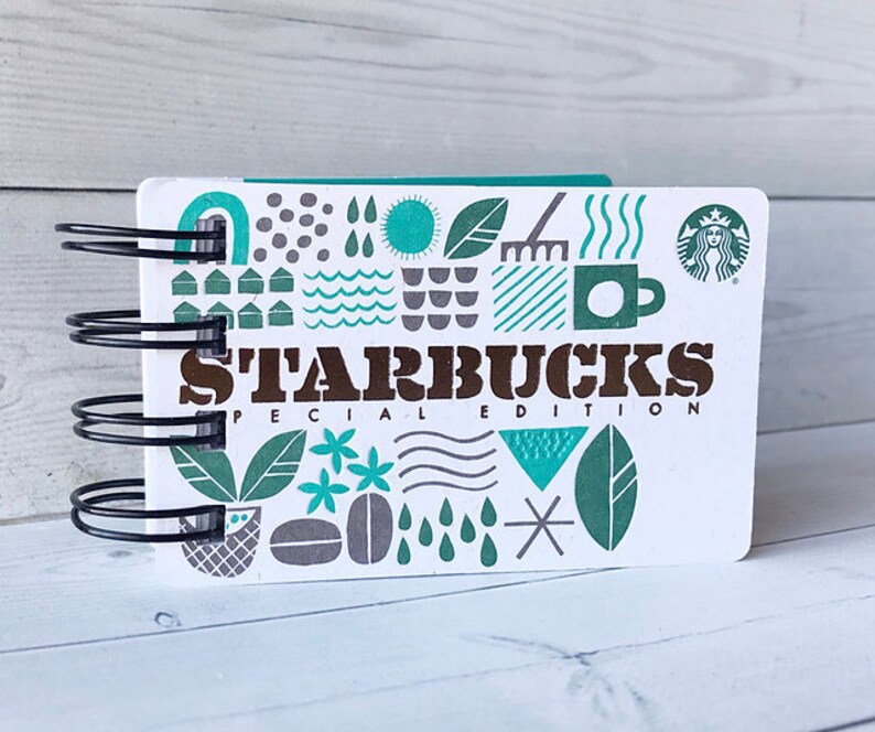 STARBUCKS Notebook Gift Card Covers front and back
