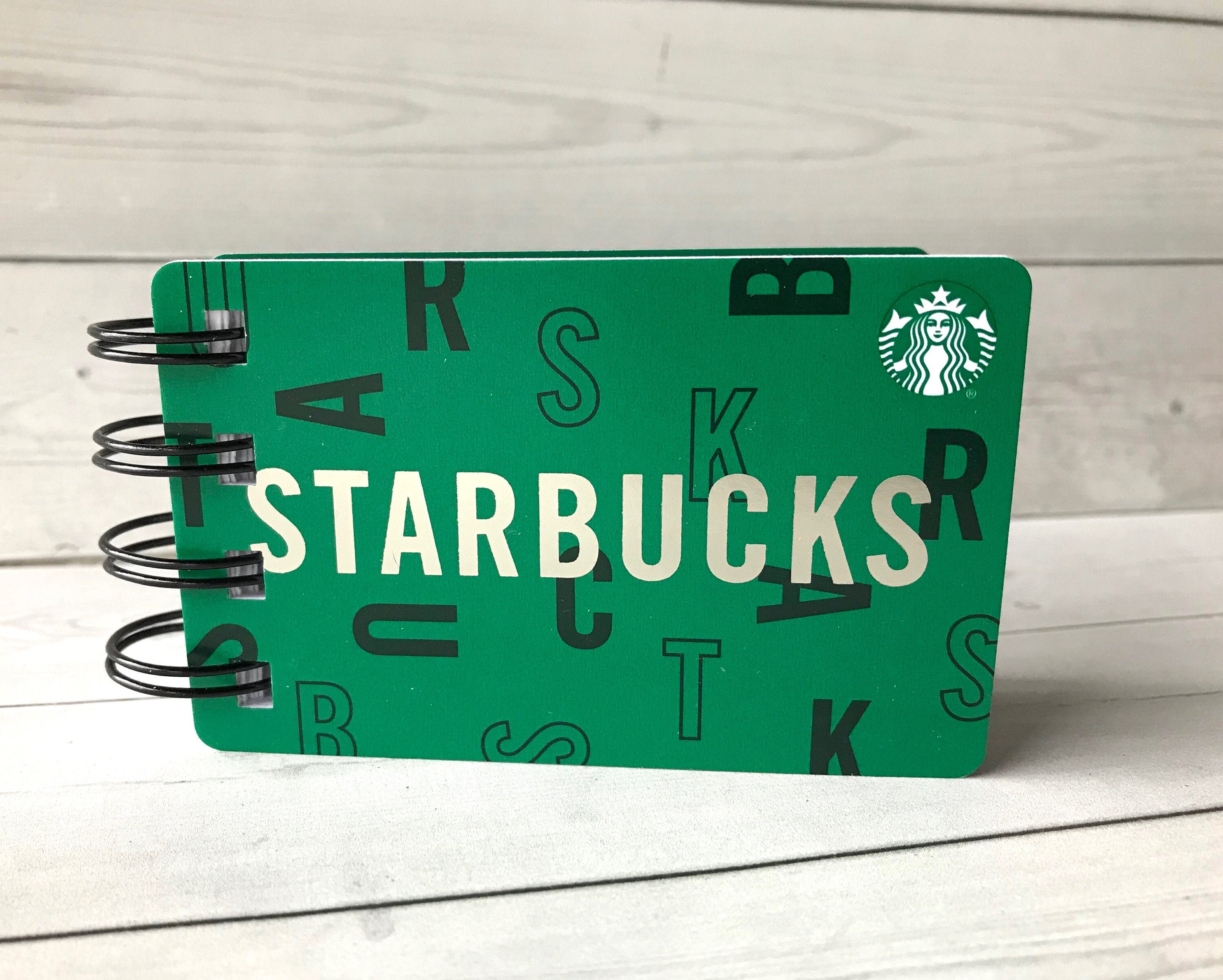STARBUCKS Notebook with gift card covers front and back Etsy