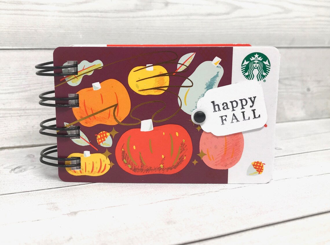 STARBUCKS Notebook with gift card covers front and back Etsy