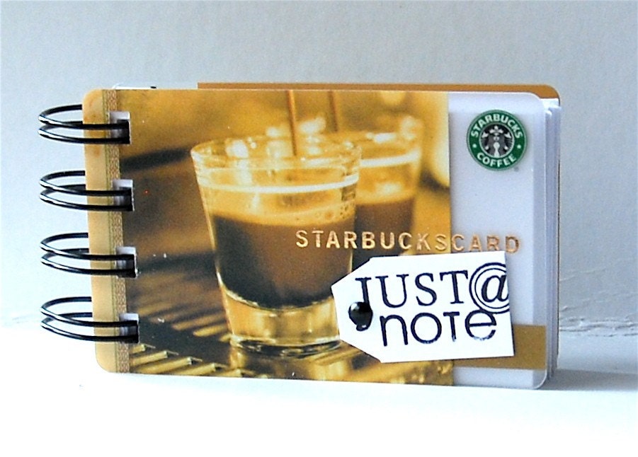 STARBUCKS Notebook Gift Card Covers front and back | Etsy