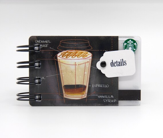 STARBUCKS Notebook Gift Card Covers front and back | Etsy