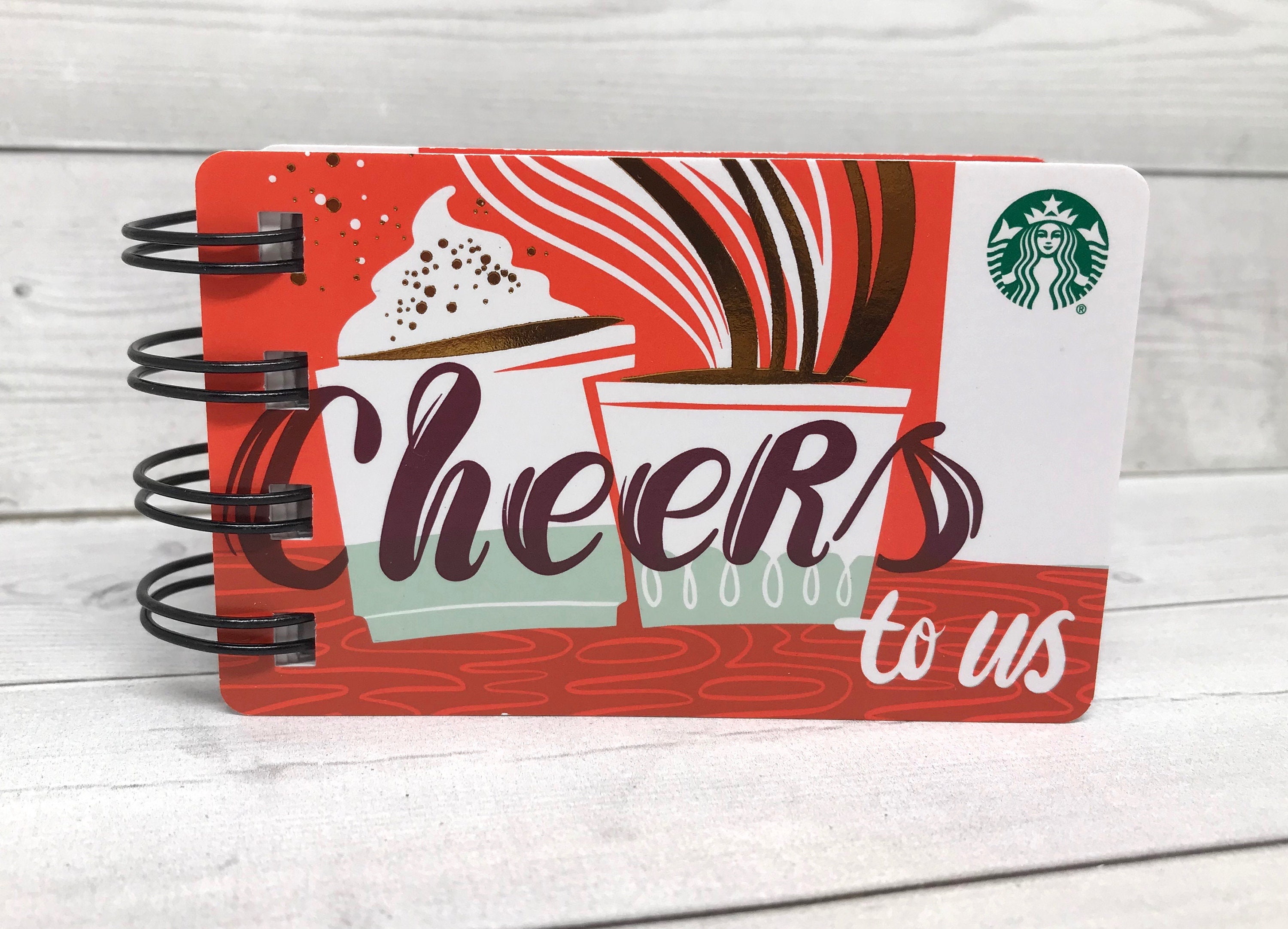 STARBUCKS Notebook with gift card covers front and back Etsy