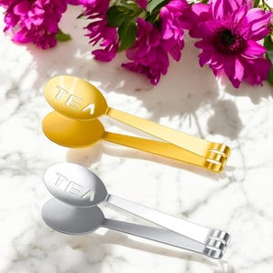 Tea Bag Tongs: Teaspoon for Tea Squeezers Stainless Steel Accessory (5in)