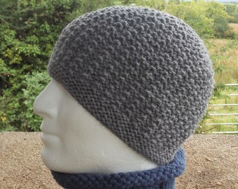 Mens Wool Beanie KNITTING PATTERN Textured Skullcap Gift for Men Christmas Gift for Husband Brother Father Warm Winter Sports Hat/MADISON